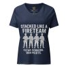 Stacked Like A Fireteam Women's Relaxed V-Neck | Premium | S-2X