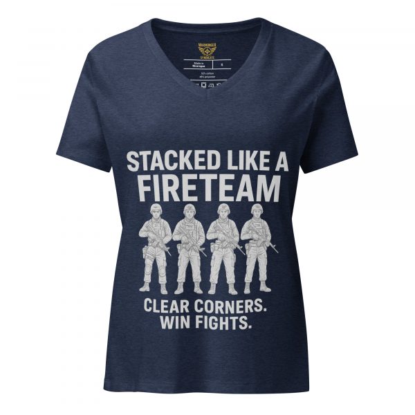 Stacked Like A Fireteam Women's Relaxed V-Neck | Premium | S-2X