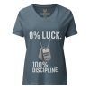 womens-relaxed-v-neck-t-shirt-heather-slate-front-68c3880f380d4.jpg 0% Luck 100% Discipline Women's Relaxed V-Neck | Premium | S-2X