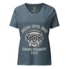 Digital Devil Dogs Women's Relaxed V-Neck | Premium | S-2X