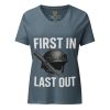 First In Last Out Women's Relaxed V-Neck | Premium | S-2X
