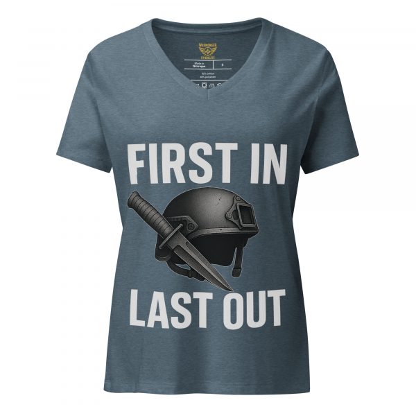 First In Last Out Women's Relaxed V-Neck | Premium | S-2X