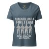 Stacked Like A Fireteam Women's Relaxed V-Neck | Premium | S-2X