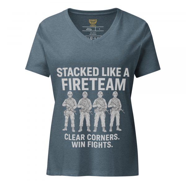 Stacked Like A Fireteam Women's Relaxed V-Neck | Premium | S-2X
