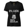 womens-relaxed-v-neck-t-shirt-solid-black-blend-front-68c3880f359e0.jpg 0% Luck 100% Discipline Women's Relaxed V-Neck | Premium | S-2X