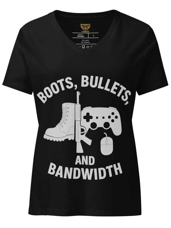 Boots, Bullets, and Bandwidth Women's Relaxed V-Neck | Premium | S-2X