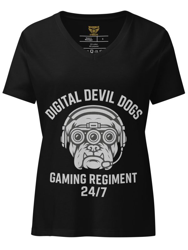 Digital Devil Dogs Women's Relaxed V-Neck | Premium | S-2X