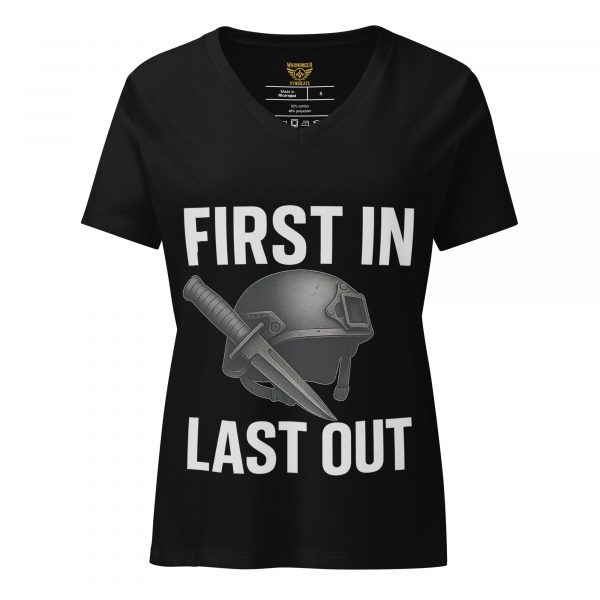 First In Last Out Women's Relaxed V-Neck | Premium | S-2X