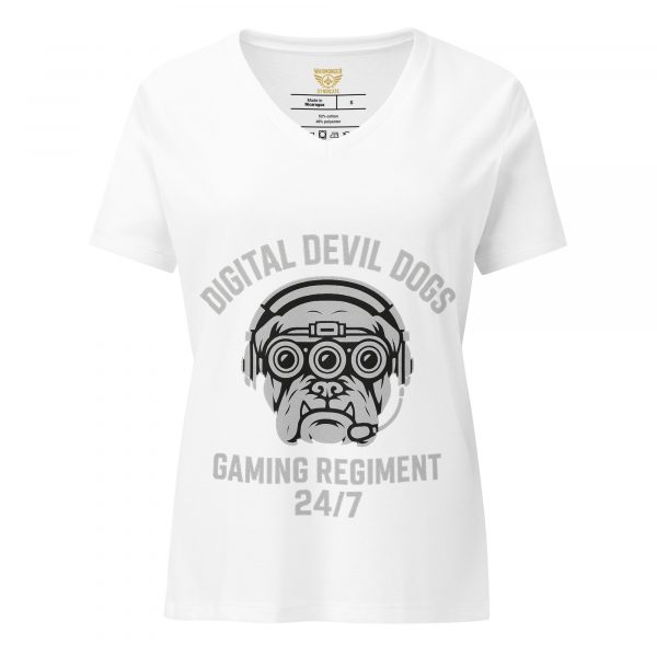 Digital Devil Dogs Women's Relaxed V-Neck | Premium | S-2X