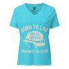 Born To Lag Trained To Lead Women's Relaxed V-Neck | Premium | S-2X