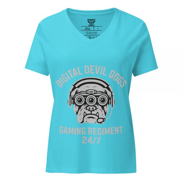 Digital Devil Dogs Women's Relaxed V-Neck | Premium | S-2X