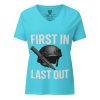 First In Last Out Women's Relaxed V-Neck | Premium | S-2X