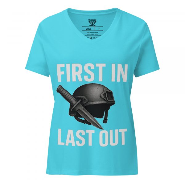 First In Last Out Women's Relaxed V-Neck | Premium | S-2X