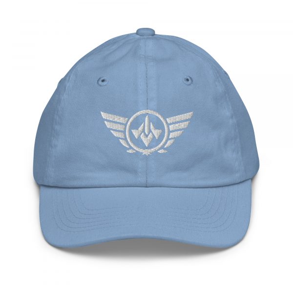 White Embroidered Logo Baseball Cap | Youth Classic