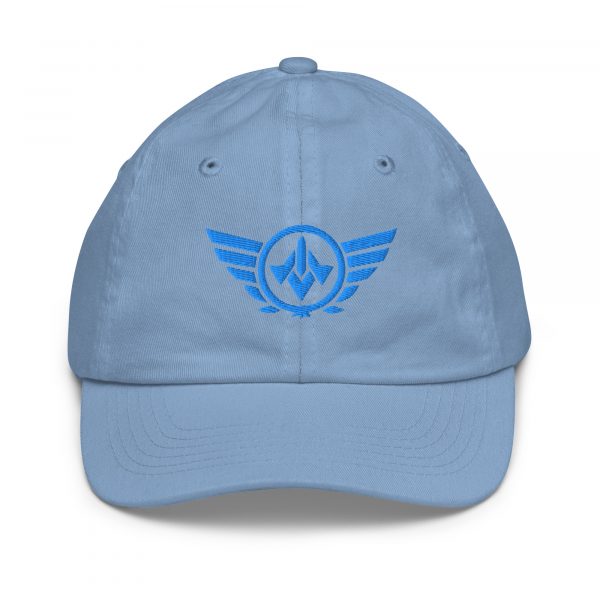 youth-baseball-cap-baby-blue-front-68bbb5d441f97.jpg Aqua Embroidered Logo Baseball Cap | Youth Classic