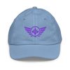 Purple Embroidered Logo Baseball Cap | Youth Classic
