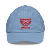 Red Embroidered Brand Logo Baseball Cap | Youth Classic