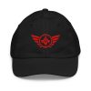 Red Embroidered Logo Baseball Cap | Youth Classic