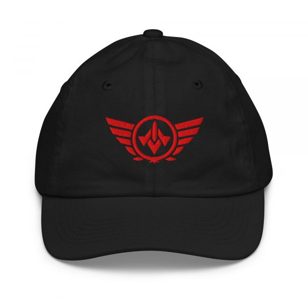 Red Embroidered Logo Baseball Cap | Youth Classic