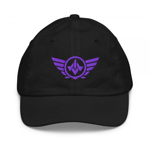 Purple Embroidered Logo Baseball Cap | Youth Classic