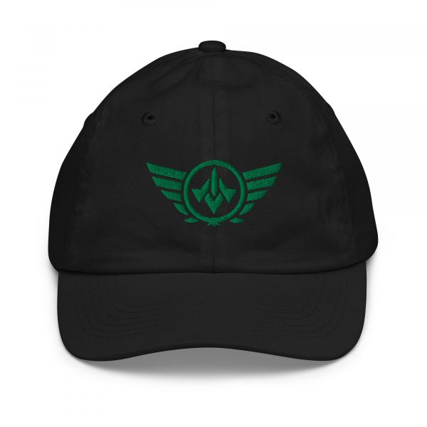 Kelly Green Embroidered Logo Baseball Cap | Youth Classic