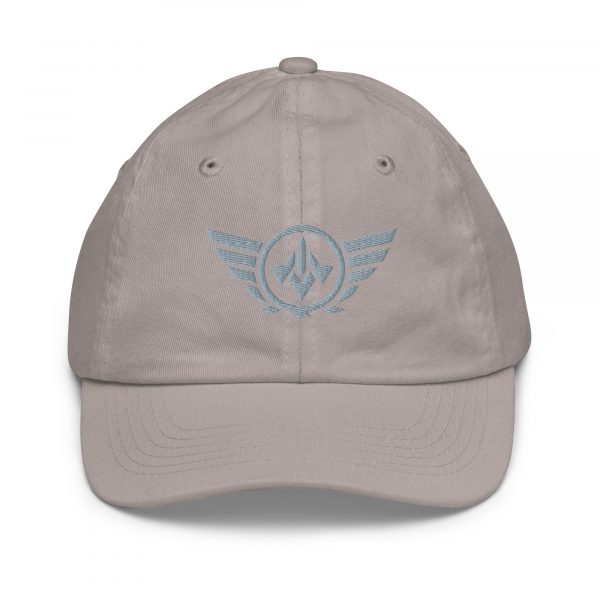 Grey Embroidered Logo Baseball Cap | Youth Classic