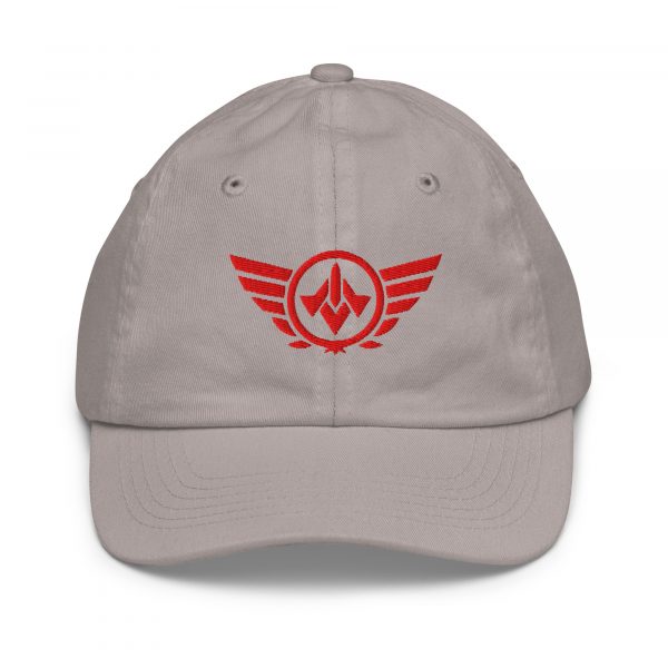 Red Embroidered Logo Baseball Cap | Youth Classic