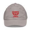 Red Embroidered Brand Logo Baseball Cap | Youth Classic