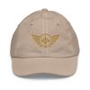 Old Gold Embroidered Logo Baseball Cap | Youth Classic