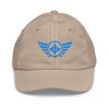 youth-baseball-cap-khaki-front-68bbb5d443c01.jpg Aqua Embroidered Logo Baseball Cap | Youth Classic
