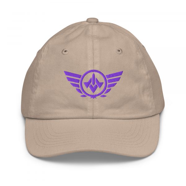 Purple Embroidered Logo Baseball Cap | Youth Classic