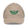 Kelly Green Embroidered Logo Baseball Cap | Youth Classic