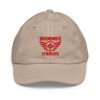 Red Embroidered Brand Logo Baseball Cap | Youth Classic
