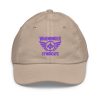 Purple Embroidered Brand Logo Baseball Cap | Youth Classic