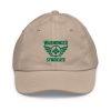 Kelly Green Embroidered Brand Logo Baseball Cap | Youth Classic