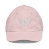 White Embroidered Logo Baseball Cap | Youth Classic