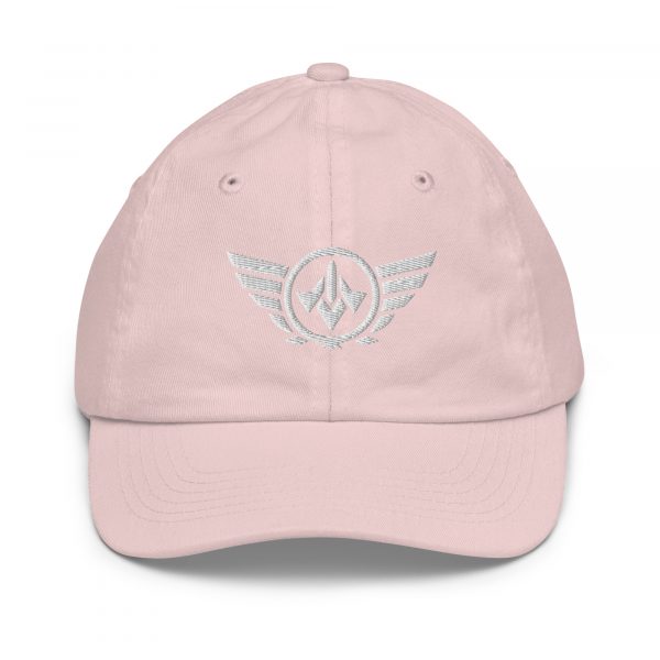 White Embroidered Logo Baseball Cap | Youth Classic