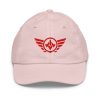 Red Embroidered Logo Baseball Cap | Youth Classic