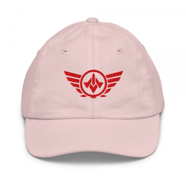 Red Embroidered Logo Baseball Cap | Youth Classic
