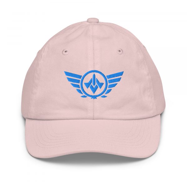 youth-baseball-cap-light-pink-front-68bbb5d444b51.jpg Aqua Embroidered Logo Baseball Cap | Youth Classic