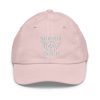 White Embroidered Brand Logo Baseball Cap | Youth Classic