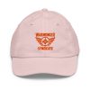 Orange Embroidered Brand Logo Baseball Cap | Youth Classic