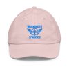 youth-baseball-cap-light-pink-front-68bc8b1d66d06.jpg Aqua Embroidered Brand Logo Baseball Cap | Youth Classic