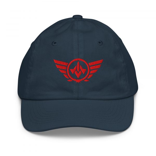 Red Embroidered Logo Baseball Cap | Youth Classic