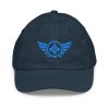 youth-baseball-cap-navy-front-68bbb5d43fbcb.jpg Aqua Embroidered Logo Baseball Cap | Youth Classic