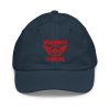 Red Embroidered Brand Logo Baseball Cap | Youth Classic