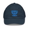 youth-baseball-cap-navy-front-68bc8b1d63fb2.jpg Aqua Embroidered Brand Logo Baseball Cap | Youth Classic