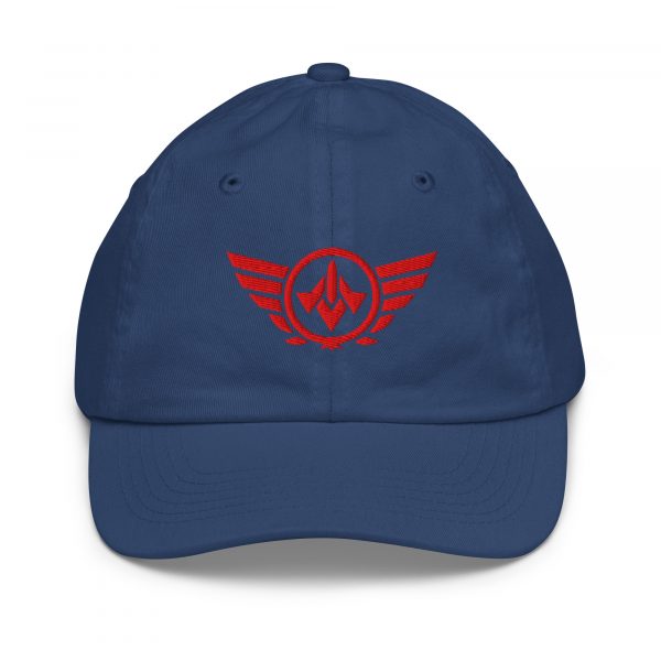 Red Embroidered Logo Baseball Cap | Youth Classic