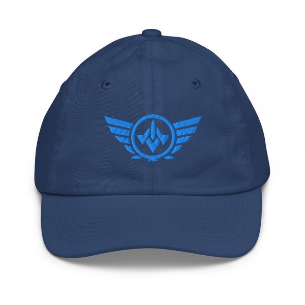 youth-baseball-cap-royal-front-68bbb5d441312.jpg Aqua Embroidered Logo Baseball Cap | Youth Classic