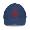 Red Embroidered Brand Logo Baseball Cap | Youth Classic